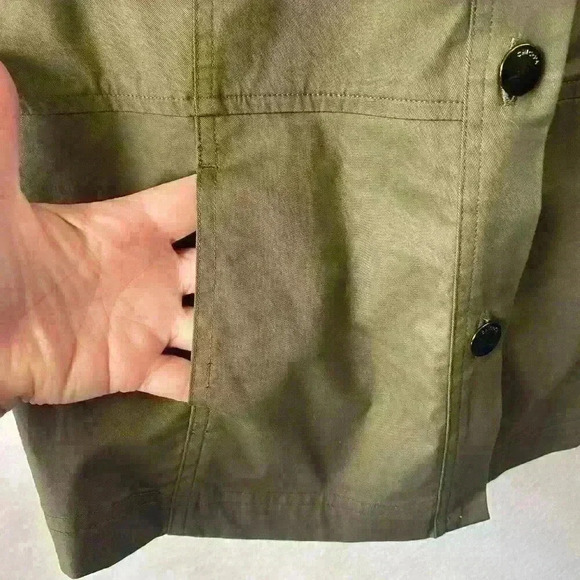 Chico's Women's Lace Applique Embellished Utility Jacket Olive Size 3 US 16/18 - Picture 11 of 15
